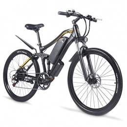 LIU Bike Electric Bike For Adults 500W 27.5 Inch Tire, Mens Mountain Adult Electric Bicycle 48V 15Ah Lithium Battery E Bike (Color : Black)