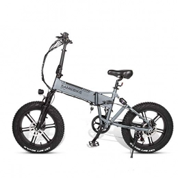 Ti-Fa Electric Bike Electric Bike for Adults and Teens Folding Ebike 48V 500W 10AH 20 x 4.0 Inch Fat Tire 7 speed with 14 inch Tire LCD Screen for Sports Outdoor Cycling Travel Commuting, Silver