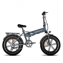 Docrooup Electric Bike Electric Bike for Adults - Docrooup DS2 Folding Electric Bicycle 750W Motor 48V 12Ah Removable Battery 20x4'' Fat Tire Ebike Maximum 28MPH Snow Beach Mountain E-Bike 7-Speed (grey)