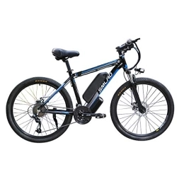 AKEZ Bike Electric Bike for Adults, Electric Mountain Bike, 26 Inch 240W Removable Aluminum Alloy Ebike Bicycle, 48V / 10Ah Rechargeable Battery for Outdoor Cycling Travel Work Out, Black Blue, 26 In