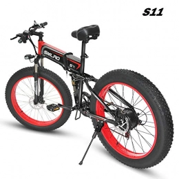 KUDOUT Electric Bike Electric Bike, Kudout 800W 21 Speeds 48V 26 inch Fat Tire Mens Mountain E-Bike with Hydraulic Disc Brakes and LCD Display Folding EBike(Removable Lithium Battery) MX01