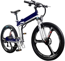 RDJM Electric Bike Electric Bike, Mini Electric Bike, with 400W Motor 26'' Folding Mountain Electric Bicycle Hidden Removable Lithium Battery Dual Disc Brakes City Electric Bike for Adults Unisex Lithium Battery Be