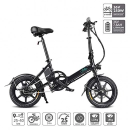 Braveking Electric Bike Electric Bike, Portable Folding Electric Bicycle with LEDDisplay Lithium-Ion Battery (36V 250W 7.8AH) Brushless Toothed Motor, Electric Assist Mode 40-50Km, Black