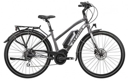 Atala Bike Electric Bike Trekking e-tkk with Pedalling Assisted Atala b-tour, Women size S, 44cm (160cm-170cm), 8Speed, Anthracite-matt black, Bosch Electric Kit