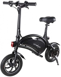 NOLOGO Electric Bike Electric bike Urban Commuter Folding E-Bike top speed 25 km h 12 inch super light weight removable lithium battery with 350 W 36 V unisex bike (Color : B3Black)