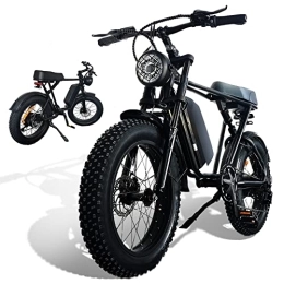APIWO Bike electric bikes 20 Inch Off-Road EBIKE for Adults with 48V 20AH Detachable Lithium Ion Battery7 Speed Snow Bike with Dual Shock Absorbers and Brush-less Motor (1000w ebike black se1)