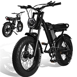 APIWO Bike electric bikes 20 Inch Off-Road EBIKE for Adults with 48V 20AH Detachable Lithium Ion Battery7 Speed Snow Bike with Dual Shock Absorbers and Brush-less Motor (1000w ebike black se3)