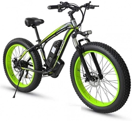 Fangfang Bike Electric Bikes, 21 Speed 1000W Electric Bicycle 26 4.0 Fat Bike 5 PAS Hydraulic Disc Brake 48V 17.5Ah Removable Lithium Battery Charging, E-Bike (Color : Green, Size : 1000w15Ah)
