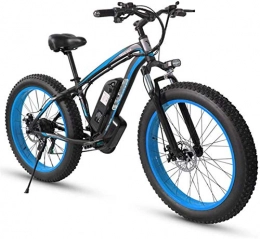 Fangfang Bike Electric Bikes, Adult Fat Tire Electric Mountain Bike, 26 Inch Wheels, Lightweight Aluminum Alloy Frame, Front Suspension, Dual Disc Brakes, Electric Trekking Bike for Touring , E-Bike ( Color : Blue )