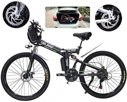 Fangfang Bike Electric Bikes, E-Bike Folding Electric Mountain Bike, 500W Snow Bikes, 21 Speed 3 Mode LCD Display for Adult Full Suspension 26" Wheels Electric Bicycle for City Commuting Outdoor Cycling , E-Bike
