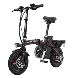 Electric Bikes Electric Bike Electric Bikes Electric Bicycle Lithium Battery Folding Electric Bicycle Adult Small Electric Car, Electric Life 105-115km (Color : Black, Size : 125 * 57 * 100cm)
