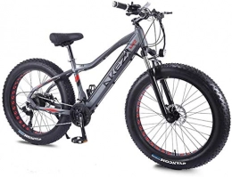 Fangfang Electric Bike Electric Bikes, Electric Mountain Bike 26 Inches 350W 36V 10Ah Folding Fat Tire Snow Bike 27 Speed E-Bike Pedal Assist Disc Brakes And Three Working Modes for Adult, E-Bike (Color : Grey)