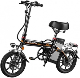 Fangfang Electric Bike Electric Bikes, Fast Electric Bikes for Adults 14 inch Wheels Aluminum Alloy Frame Portable Folding Electric Bicycle Safety for Adult with Removable 48V Lithium-Ion Battery Powerful Brushless Motor , E