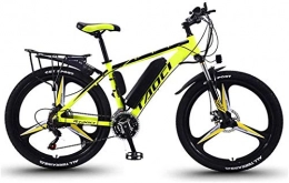 Fangfang Electric Bike Electric Bikes, Fat Tire Electric Mountain Bike for Adults, Lightweight Magnesium Alloy Ebikes Bicycles All Terrain 350W 36V 8AH Commute Ebike for Mens, 26 Inch Wheels , E-Bike ( Color : Yellow )