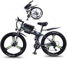 Fangfang Electric Bike Electric Bikes, Folding Electric Mountain Bike 26 Inch Fat Tire Ebike 350W Motor, Full Suspension And 21 Speed Gears with LCD Backlight 3 Riding Modes for Adult And Teens , E-Bike ( Color : Grey )
