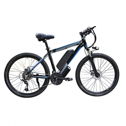 Hawgeylea Bike Electric Bikes for Adult, 26inch Mountain E-Bike 48V 350W / 500W / 1000W 13AH Strong Power Motor Removable Lithium-Ion Battery 21 Speed Electric Bicycles for Men Ladies Travel Commuting (Black Blue, 500W)