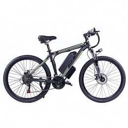 Hawgeylea Electric Bike Electric Bikes for Adult, 26inch Mountain E-Bike 48V 350W / 500W / 1000W 13AH Strong Power Motor Removable Lithium-Ion Battery 21 Speed Electric Bicycles for Men Ladies Travel Commuting (Black Green, 350W)