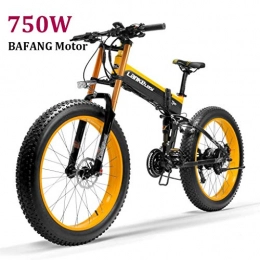 ZJGZDCP Electric Bike Electric Bikes For Adult Magnesium Alloy Ebikes Bicycles All Terrain Mens Mountain Bike 26" 48V 750W Removable Lithium-Ion Battery Bicycle Ebike for Outdoor Cycling ( Color : YELLOW , Size : 750W )