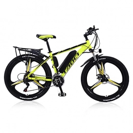 EggshellHome Bike Electric Bikes for Adult, Mens Mountain Bike, Magnesium Alloy Ebikes Bicycles All Terrain, 26" 36V 250W Removable Lithium-Ion Battery Bicycle Ebike, for Outdoor Cycling Travel Work Out, Yellow, 8Ah50Km