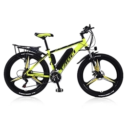 AKEZ  Electric Bikes for Adult, Mens Mountain Bike, Magnesium Alloy Ebikes Bicycles All Terrain, 26" 36V 250W Removable Lithium-Ion Battery Bicycle Ebike, for Outdoor Cycling Travel Work Out, Yellow, 8Ah50Km