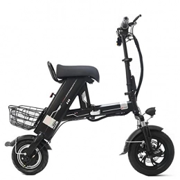 AWJ Bike Electric Bikes for Adults Electric Bike Foldable 2 Seat 500W Electric Bicycles 12 Inch 48V Lightweight Folding Electric Bicycle for Adults Lightweight with Seat