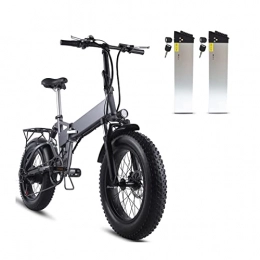 AWJ Bike Electric Bikes for Adults Foldable Electric Bike for Adults 20 Inch Fat Tire 48V 500W Motor Outdoor Cycling Mountain Beach Snow Ebike Bicycle for Men