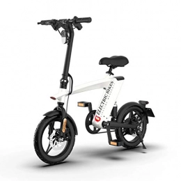Electric Bikes Bike Electric Bikes for adults, folding bike with Semi-Integrated Battery, 250W Motor 36V 10AH Removable Lithium Battery, 14" Tires, for Outdoor Cycling Travel Work Outwhite