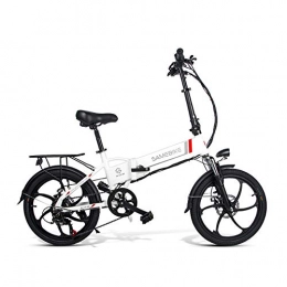 U/K Electric Bike Electric Bikes For Adults Men Women Folding Frame 48V 10Ah Strong Battery 350W Motor Portable E Bikes (White)