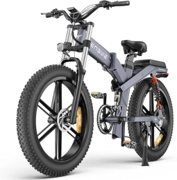ENGWE MTB Electric Bike Electric Bikes for Adults, X26 Folding Electric Bike for Adults - Battery 29.2 Ah Long Range 150 km, 26 Inch Fat Tire All Terrain E-bike, Shimano 8 Gear, Triple Suspension