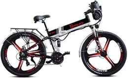 Fangfang Bike Electric Bikes, Professional Mountain Electric Bike, Suspension Electric Bicycle 350W Ebike 48V Power Regeneration, Seat Adjustable, Portable Folding Bicycle, Cruise Mode , E-Bike ( Color : Black )