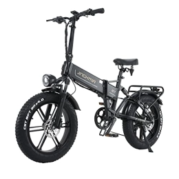 BURCHDA Bike Electric Bikes, R7PRO Folding Electric Mountain Bike, 20"*4" Fat Tire Electric Mountain Bike 48V 16Ah Removable Battery, LCD Display, Shimano 8 Speed（Black）