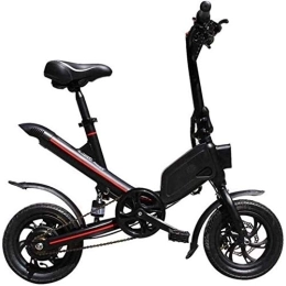 Generic Bike Electric Ebikes Fast Electric Bikes for Adults Adult with 12" Shock-absorbing Tires Foldable Electric Kick Scooter with Seat Maximum Speed 25km / H 30KM Running Distance City Bicycle for Commuting
