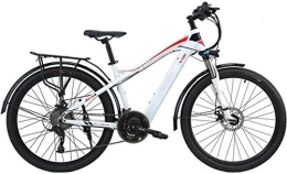 Generic Electric Bike Electric Ebikes, Mountain Electric Bike, 27.5 Inch Travel Electric Bicycle Dual Disc Brakes with Mobile Phone Size LCD Display 27 Speed Removable Battery City Electric Bike for Adults