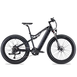 LEONX Electric Bike Electric Fat Bike for Adults 4.0-inch Fat Tire Full Suspension Mountain E-bike 26inch Power Motor Bicycle with 48v 14.5Ah Removable Battery Ebike Aluminum Frame Dual Suspension E MTB 9 Speed Gears