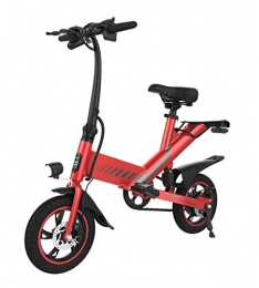 Electric Folding Bicycle eBike 36V 7.5Ah 350W 12" Wheel Dual Disk Brake C3 City Cruiser RED
