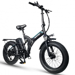 TODIMART Electric Bike Electric Folding Bike Fat Tire 20"* 4" with 48V 15Ah Removable Battery, City Mountain Bicycle Remotely
