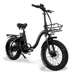 TODIMART Bike Electric Folding Bike Fat Tire 20"* 4" with 48V 15Ah Removable Battery, City Mountain Bicycle Remotely 60-80KM