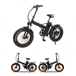 DHUA Electric Bike Electric Folding Bike Fat Tire 20 4" with 48V 500W 15Ah Lithium-ion Battery, City Mountain Bicycle Booster with 3 Driving Modes, 7-Speed Smart City E-Bikes for Adults (Black)
