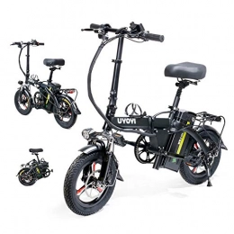 TANCEQI Bike Electric Folding Bike Fat Tire City Mountain Bicycle Booster Lightweight Alloy Folding 400W Silent Motor E-Bike, Dual Disc Brakes, Portable Easy To Store in Caravan, Motor Home, Boat