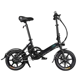 LFANH Bike Electric Folding Bike Folding Bike Lady, 250W Adjustable Lightweight E-Bike with Headlights & LED Display with 3 Riding Modes Maximum Speed 25Km / H, Black, 36V 5.2Ah