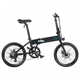 Fiido  Electric Folding Bikes for Adults FIIDO D4S, 6-speed Gear Shifting City Bike, 20-inch Tires 250W Motor Max 25km / h 10.4Ah Battery up to 80KM Mileage Range, Electric Bicycle for Teenagers (Black)