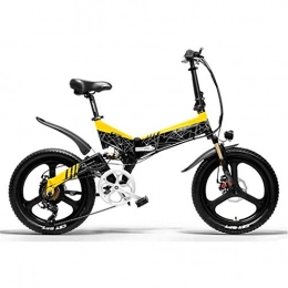 Amantiy Bike Electric Mountain Bike, 20 In Folding Electric Bike for Adult with 400W 48V 18650 Power Battery Architecture Magnesium Alloy E-Bike with Anti-Theft System Cruising Range 120KM 3-5 Years Service Life E