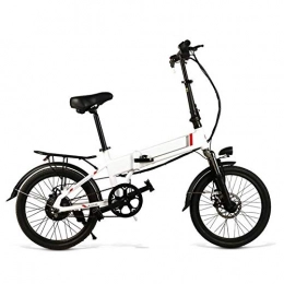 electric bicycle Bike Electric Mountain Bike 20" Wheel Folding Ebike 350W 48V 8AH Speed Magnesium Alloy Rim for Adult, White