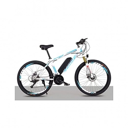 SFSGH Electric Bike Electric Mountain Bike 26" 250W Electric Bicycle With 36V 8Ah Removable Lithium Battery, 21 Speed Gearbox, 35km / H, Charging Mileage Up To 35-50km(Color:blue / white)