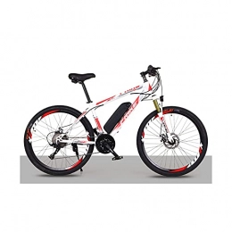 SFSGH Electric Bike Electric Mountain Bike 26" 250W Electric Bicycle With 36V 8Ah Removable Lithium Battery, 21 Speed Gearbox, 35km / H, Charging Mileage Up To 35-50km(Color:red / white)