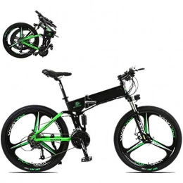 Amantiy Bike Electric Mountain Bike, 26-In Folding Electric Bike for Adult with 250W36V8A Lithium Battery 27-Speed Aluminum Alloy Cross-Country E-Bike with LCD Display Load 150 Kg Electric Bicycle with Double Disc