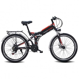 Amantiy Electric Bike Electric Mountain Bike, 26 Inch Mountain Electric Bicycle, Brakes Electric Bikes for Adults, Air Full Suspension 350W Ebikes with Removable Lithium Battery, Recharge System Electric Powerful Bicycle
