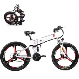Amantiy Bike Electric Mountain Bike, 350W Folding Electric Bike 26" Electric Bike Mountain E-Bike 21 Speed 48V 8A / 10A / 12.8A Removable Lithium Battery Electric Bikes for Adults 3 Mode Top Speed 21.7Mph Electric Pow