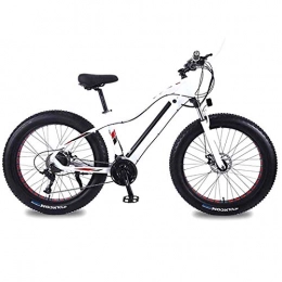 Amantiy Bike Electric Mountain Bike, Bicicleta de montaña eléctrica Fat Tire para adultos, bicicletas de nieve 36V 10Ah Li-Battery 350W, bicicleta de playa de aleación de aluminio de 27 velocidades, ruedas de 26 p