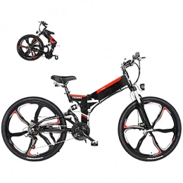 Amantiy Electric Bike Electric Mountain Bike, Electric Bikes for Adults 26" Folding Electric Bike 3-Mode 21-Speed Mountain Ebike with 350W Motor And LCD Meter Folding E-Bike MAX 24Mph Load Bearing 300Lb Easy To Travel Elec